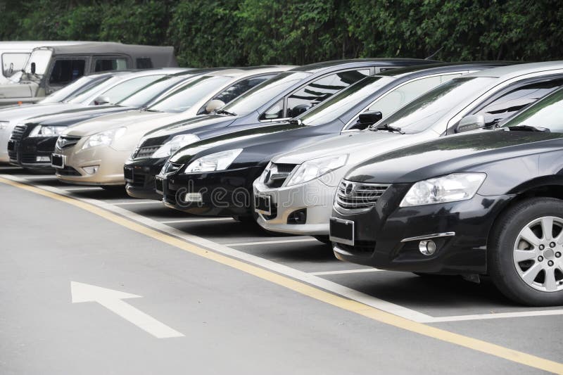 Car park stock image