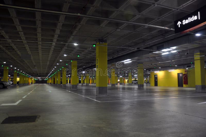 Car park lot stock image. Image of garage, interior, shopping 95229095