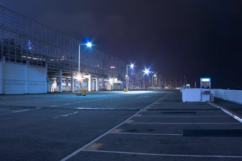 Car park at night