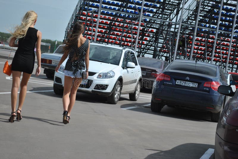 Sexy Legs Short Skirt Getting Out Of Car