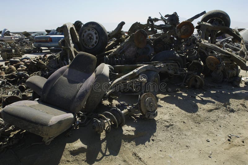 Car Parts in Junkyard stock image. Image of spoil, broken 29660293