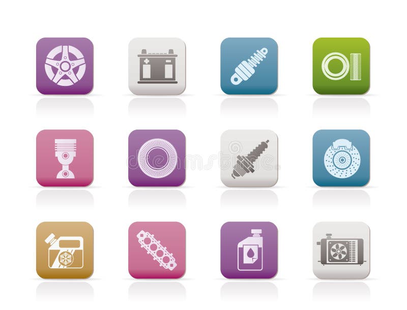 Car Parts and Services icons