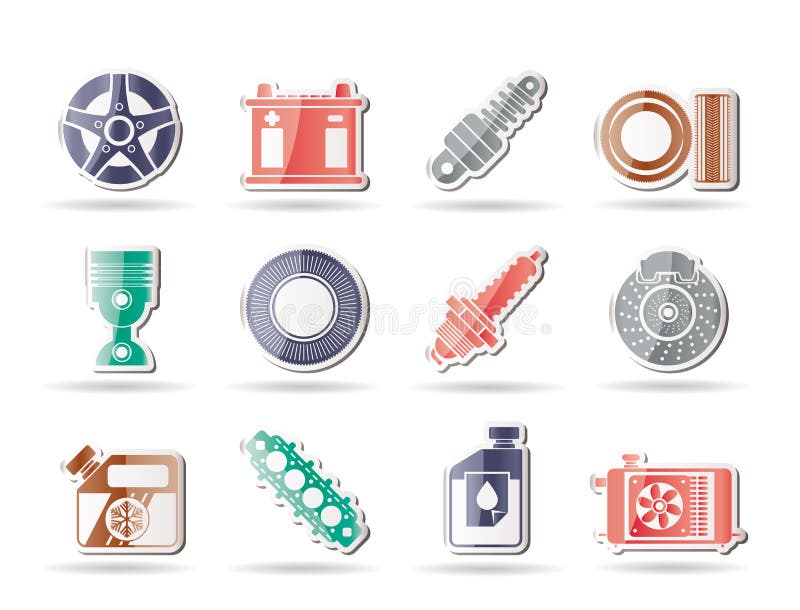 Car Parts and Services icons