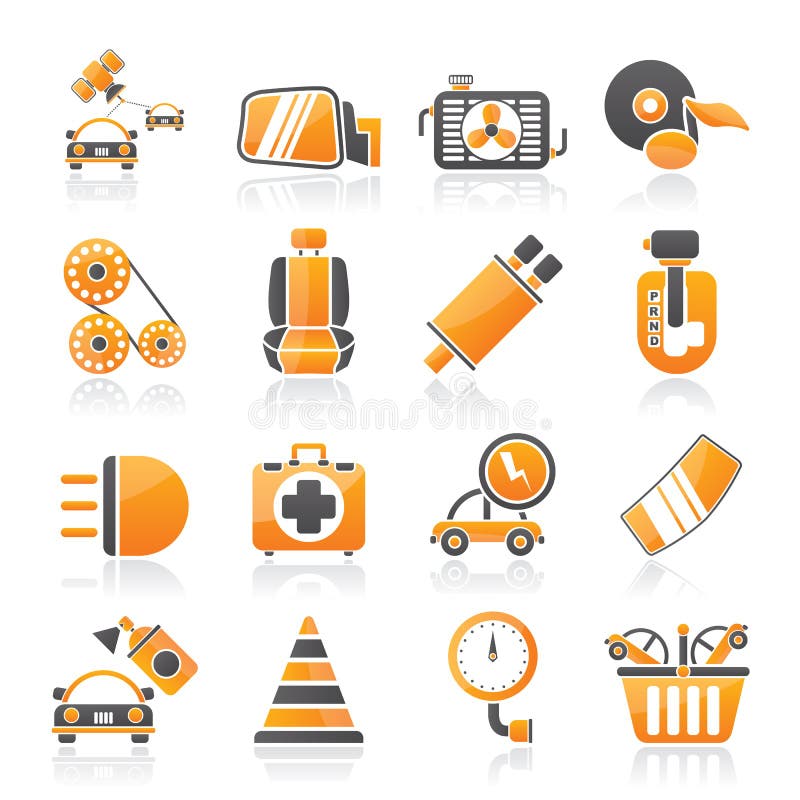 Auto a servicios iconos conjunto compuesto por iconos 2 