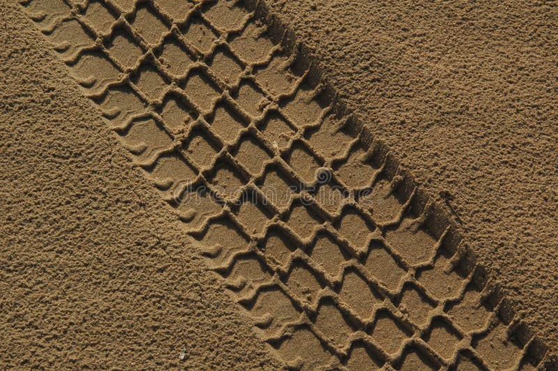 The car path in sand