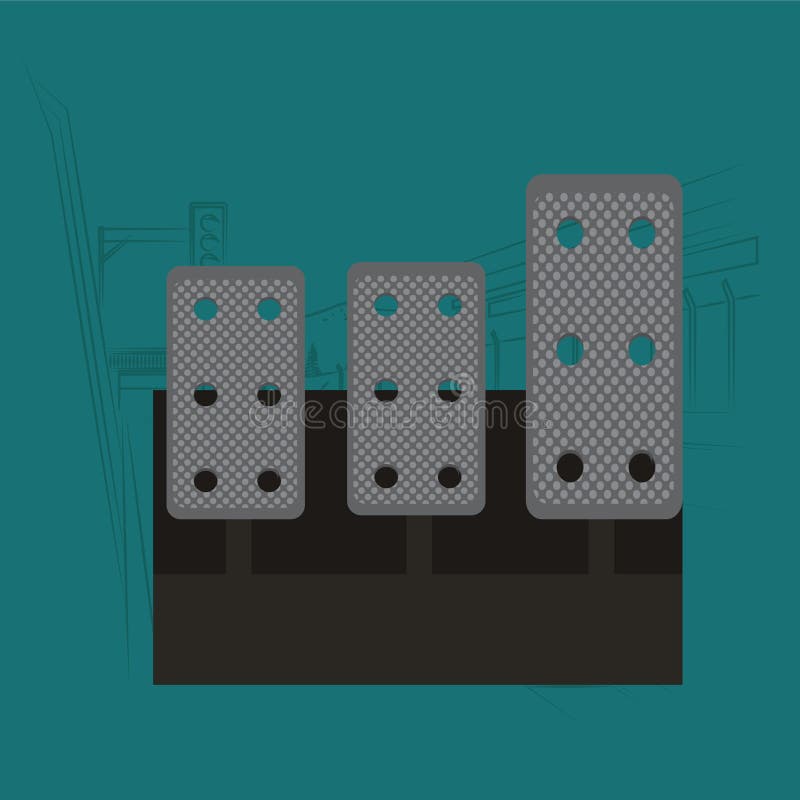 Car pedals stock illustration. Illustration of inside 23523142