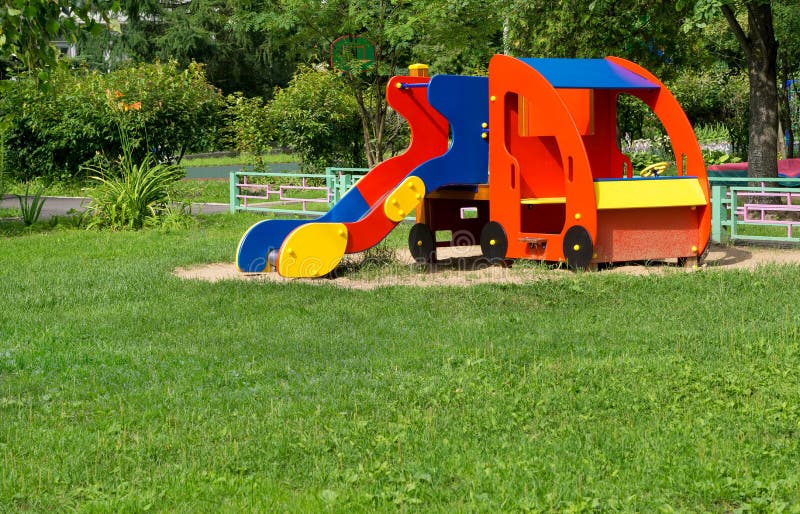 Car for playground stock image. Image of leisure, kindergarten 58039085