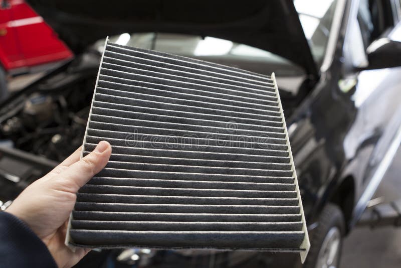 Car pollen filter stock photo. Image of holding, diesel 50083910