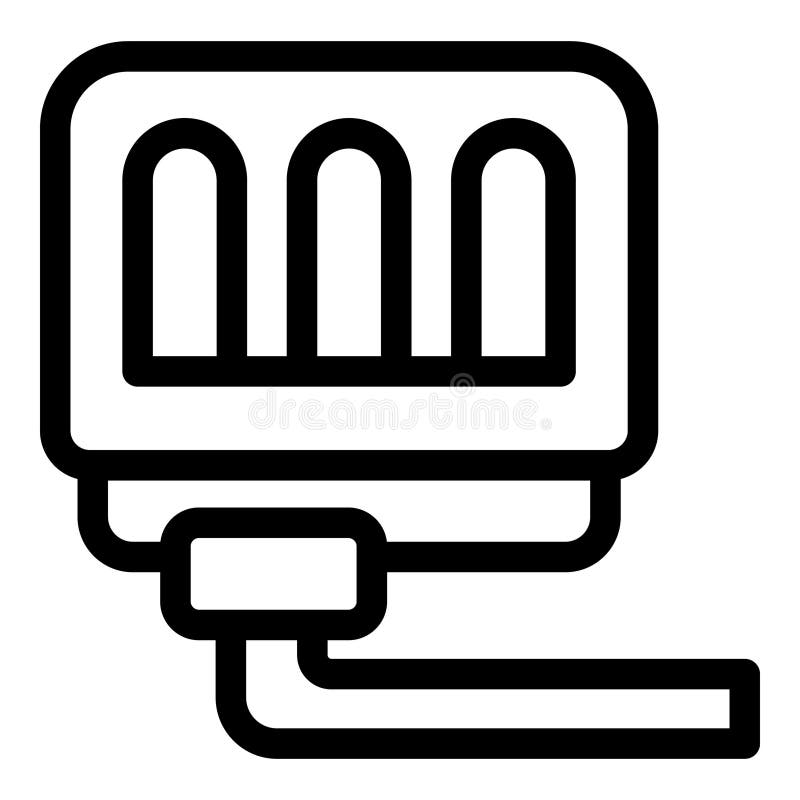 Car Radiator Detailing Cooling System with Pipes Icon Stock