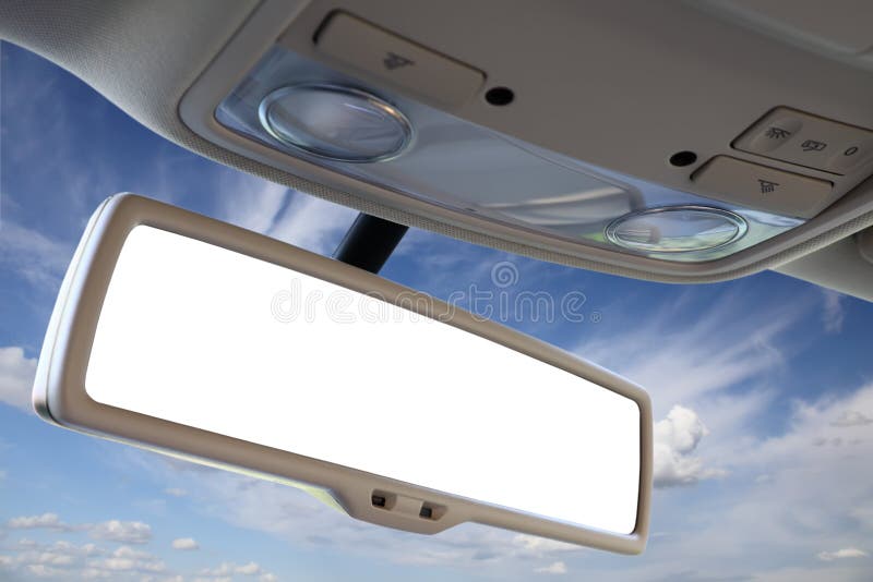 Car rear view mirror. stock images