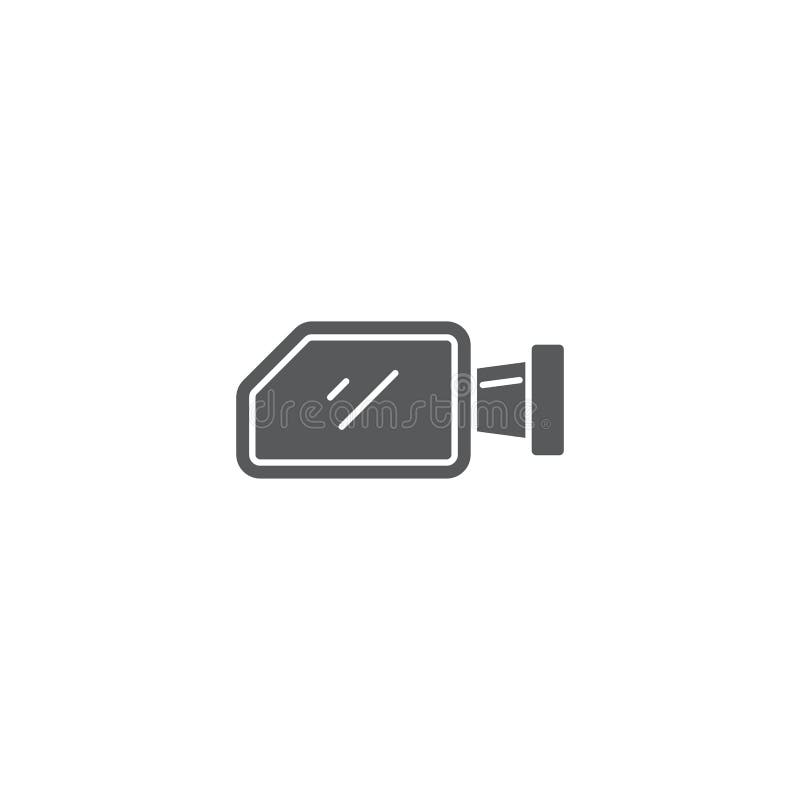 Car rear view mirror vector icon symbol isolated on white background royalty free illustration Car rear view mirror vector icon symbol isolated on white background royalty free illustration