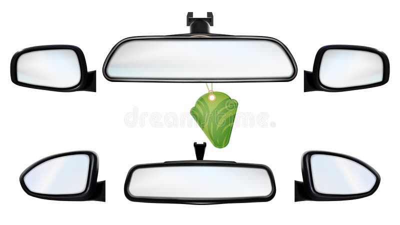 Download Car Rearview Mirrors With Air Freshener Set Vector Stock Vector Illustration Of Hanging Empty 176524583