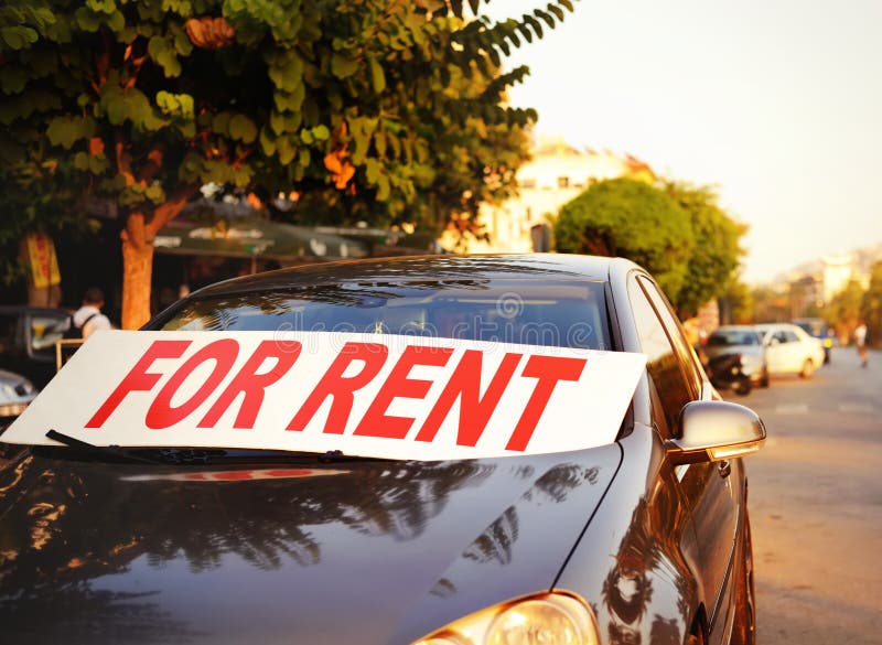 Car for rent in the street