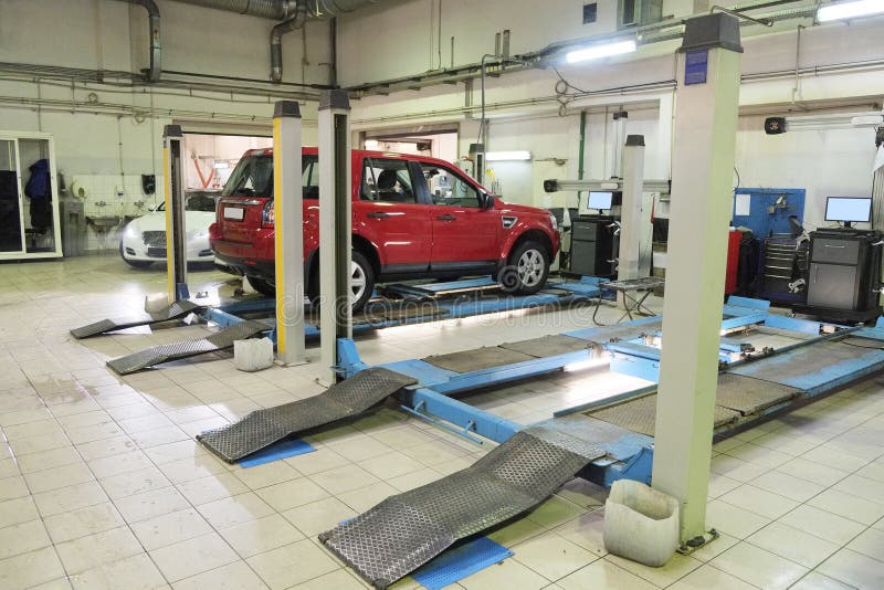 A car repair garage stock image. Image of change, tool 37537619