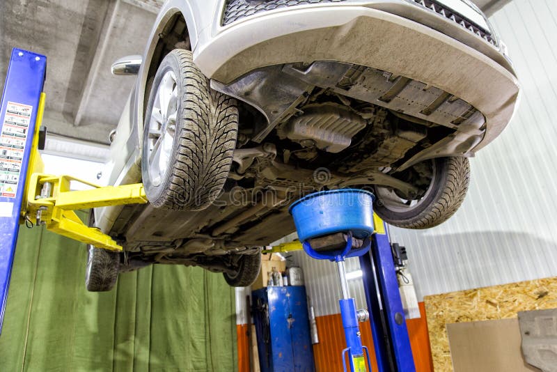 Car for Repair Service Station Stock Photo Image of wheel, tool