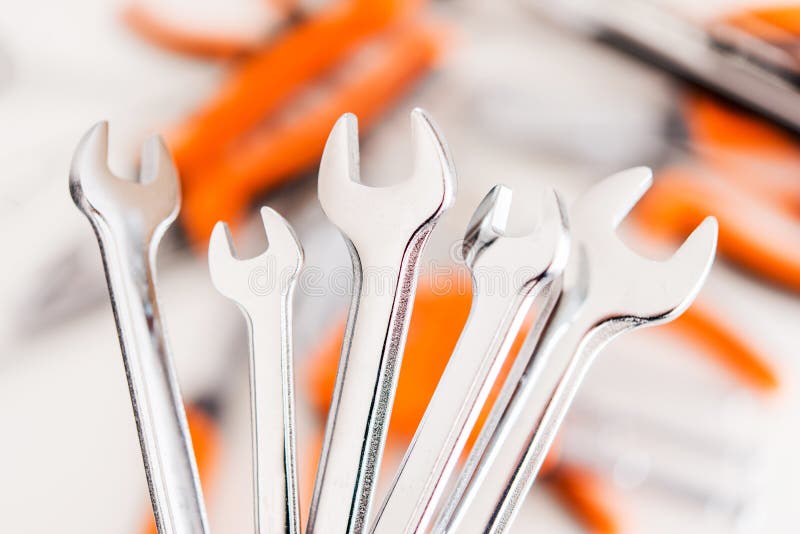 Car Repair Wrenches Set stock photo. Image of steel, work 64845356