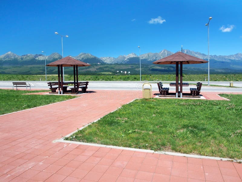 Car resting under High Tatras