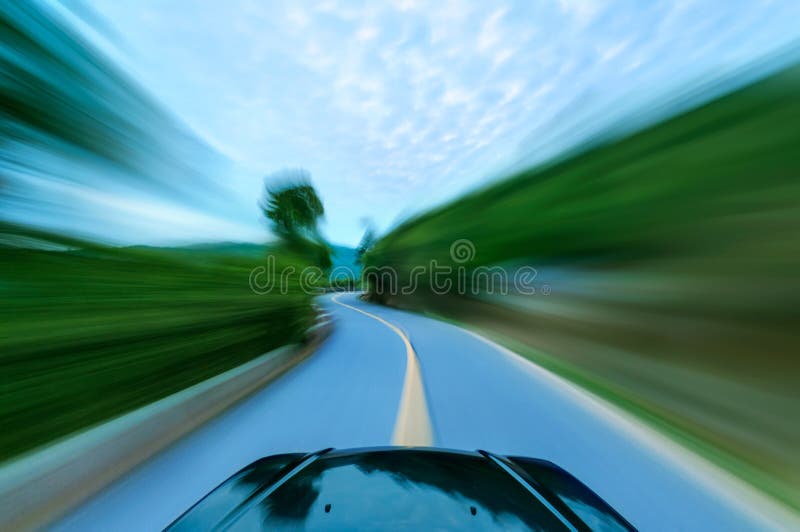 Car on the road stock photography Car on the road stock photography