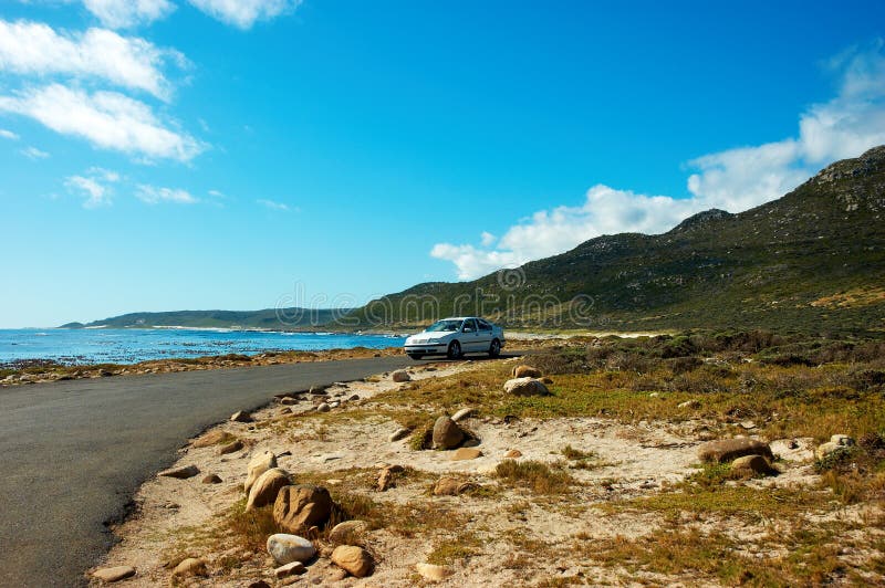 Car on Road. Cape of Good Hope. Stock Photo Image of view, wave 10391518