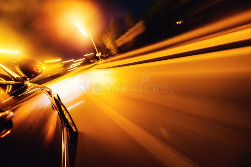 Car on the Road with Motion Blur Background. Stock Image Image of