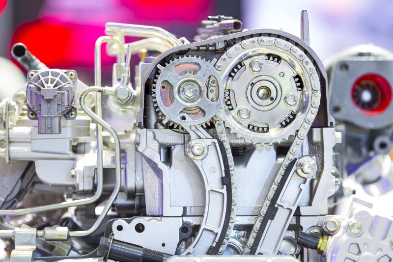 The car`s engine closeup, Part of car engine stock photos