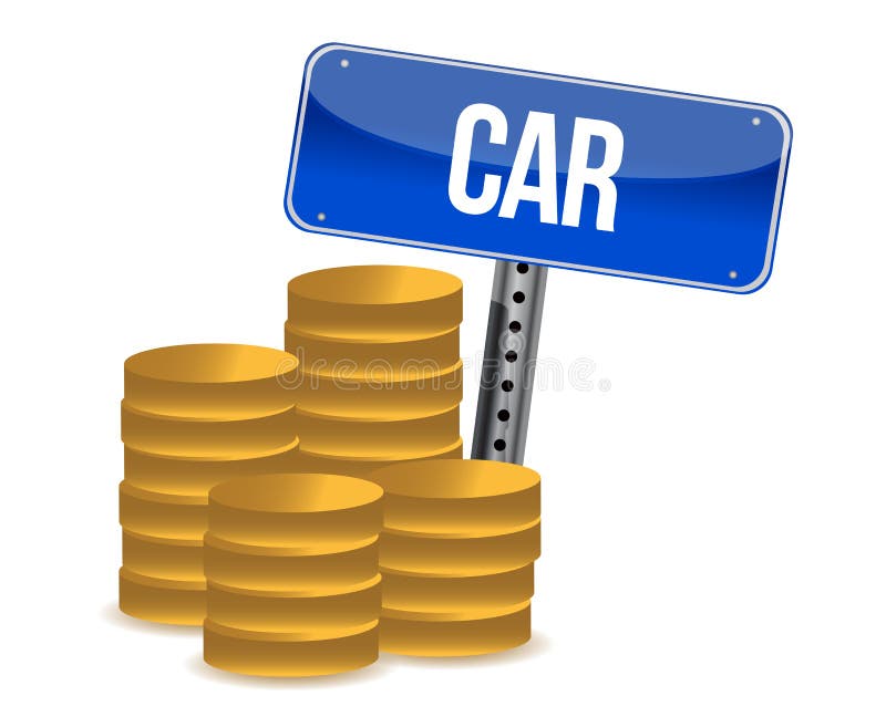 Car savings concept vector illustration