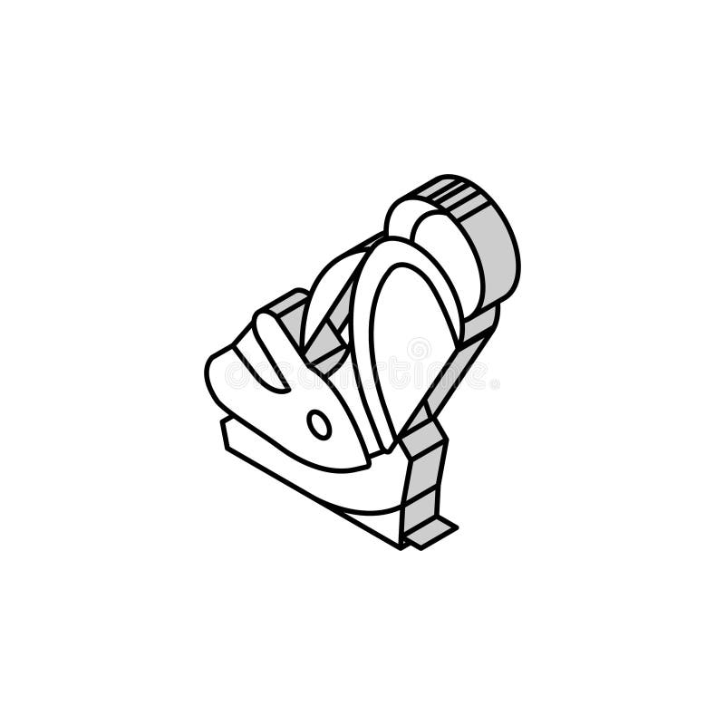Ilustrare a vectorului pictogramei izometrice a scaunului din mașină royalty free illustration