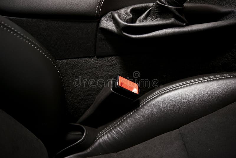 Clean Brown Back Seat Of Modern Car. Close-up Of Backseat Car With Seatbelt  Stock Photo, Picture and Royalty Free Image. Image 97235628.