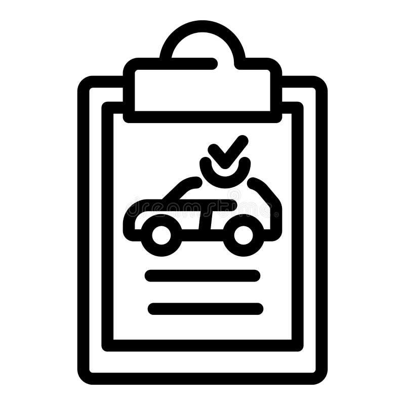 Car selection icon, outline style stock illustration