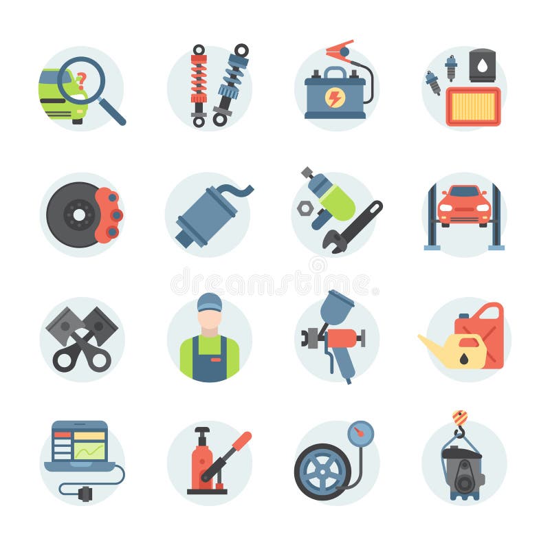 Service, repair, tool, automobile, equipment, car, accessories icon