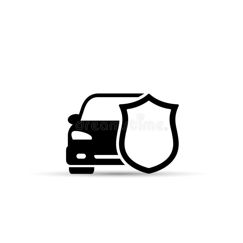 Car Shield Icon Vector. Flat Simple Symbol Isolated on White Background