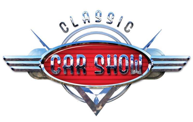 Car Show classique Logo Chrome