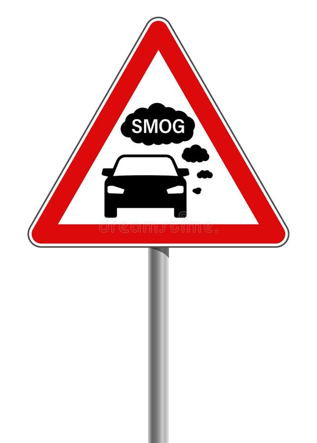 Car Exhaust with Smog Pollution Cloud Icon Stock Vector Illustration