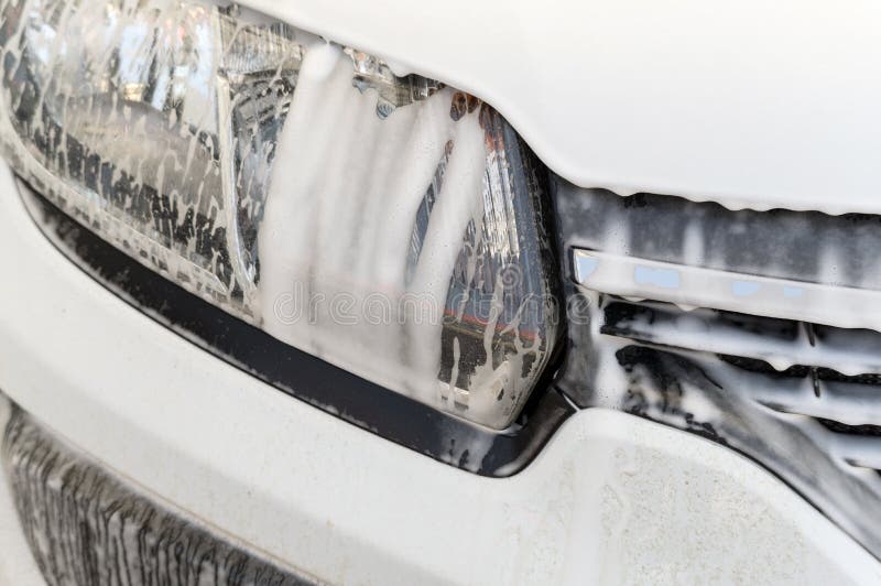 Car in Soap Foam on the Car Wash Stock Photo Image of dirty, clear