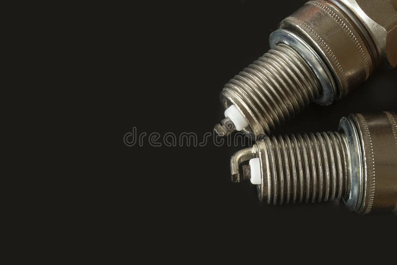 Car Spark Plug on Dark Background Stock Photo Image of isolated
