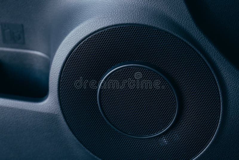 Car Side Door Dark Plastick Speaker Stock Image Image of abstract