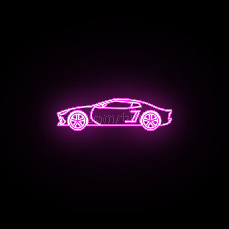 Car Sport Car Neon Icon Simple Thin Line Outline Vector Of Generation Icons For Ui And Ux Website Or Mobile Application Stock Illustration Illustration Of Transportation Luxury 176785378