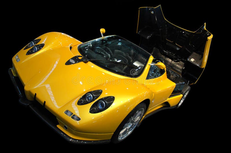 Yellow sports car - lotus. Yellow sports car - lotus