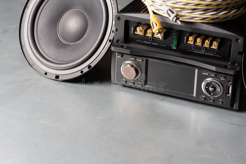 Car Stereo System Components Stock Photo Image of speaker, black