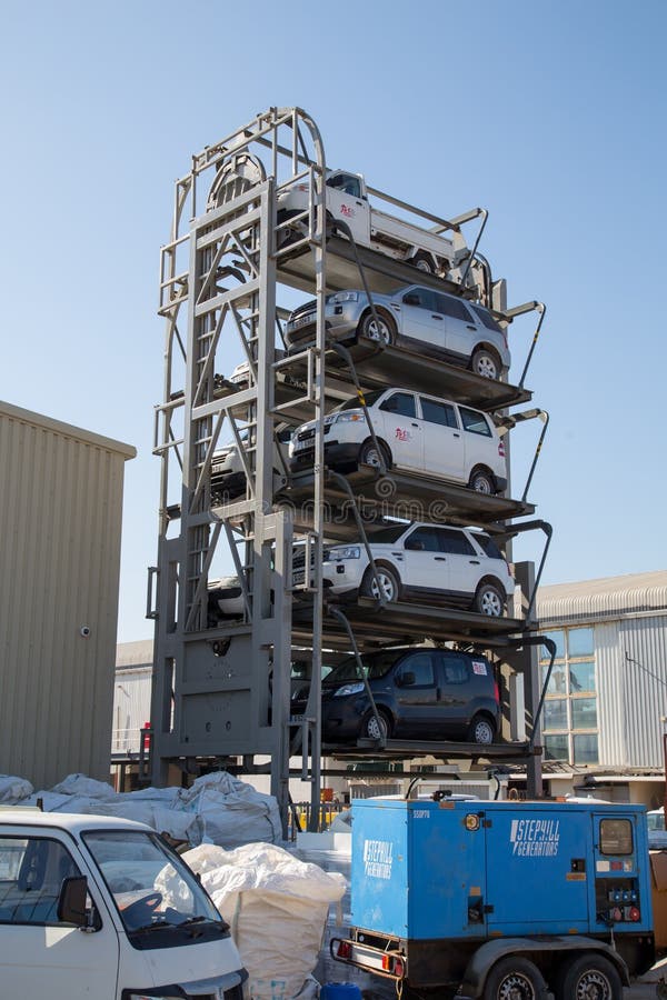 Car Storage in the City of Gibraltar Editorial Photography Image of city, blue 196015622