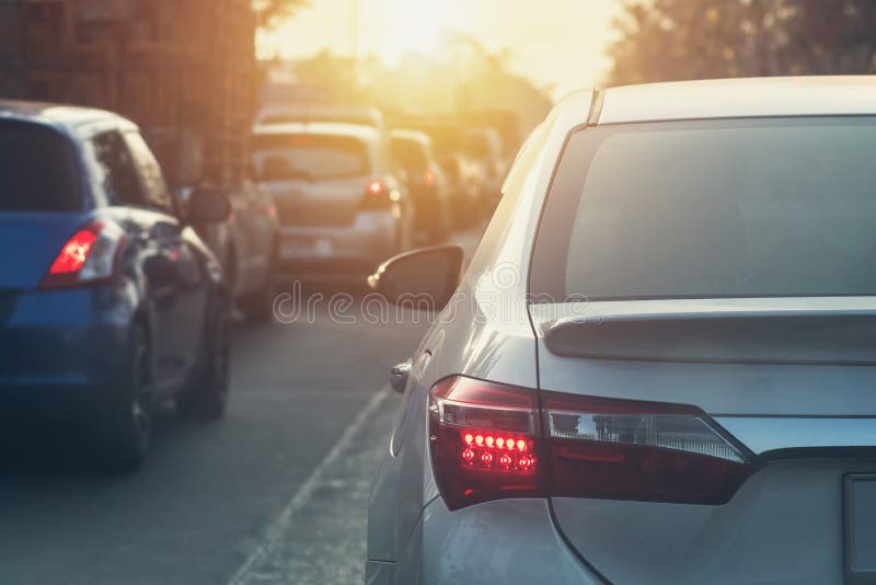 Car tail light on the road stock photo. Image of cloud 110182560