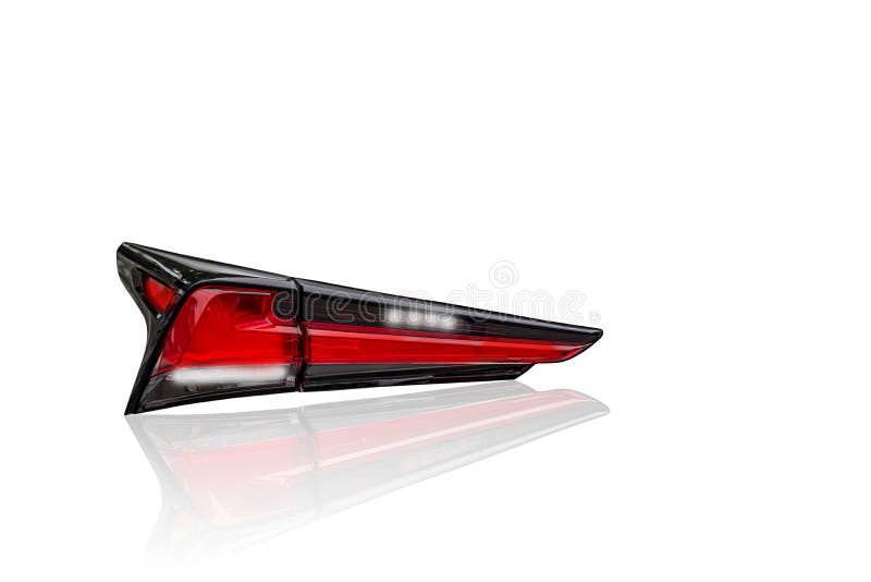 Car Tail Lights Isolated from the Background, Electric Power Lighting