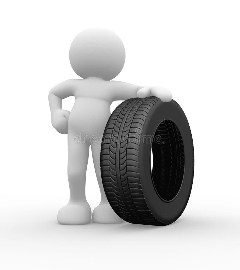 Car tire stock illustration