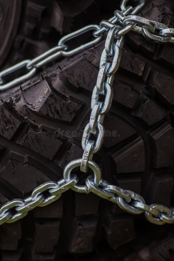 Car tire chains stock photo. Image of slippery, weather 72528726