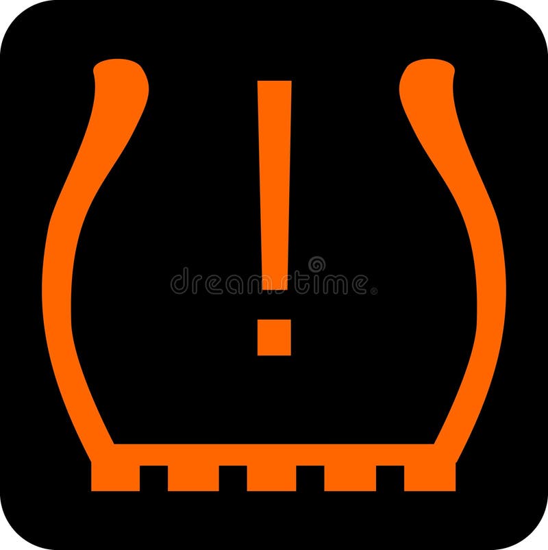 Car Tire Pressure Warning System Sign Vector Stock Vector Illustration of flat, pressure