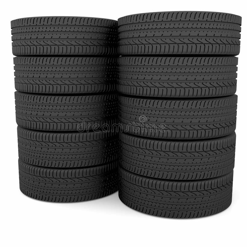 Stack of Brand New High Performance Car Tires Stock Photo Image of