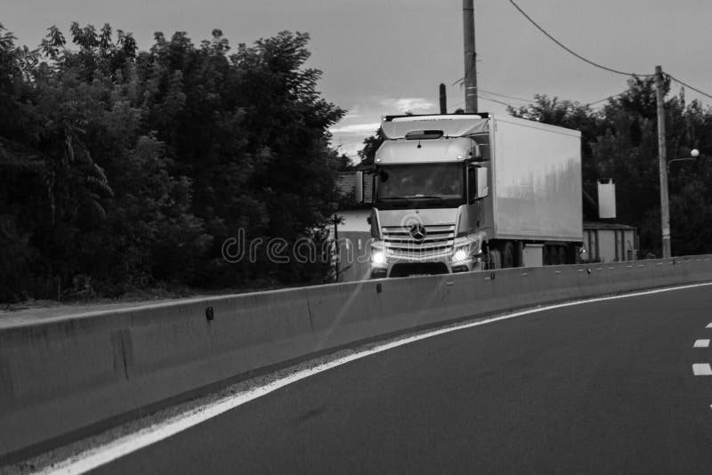 Car Traffic, Pollution, Traffic Jam City Downtown Bucharest, Romania