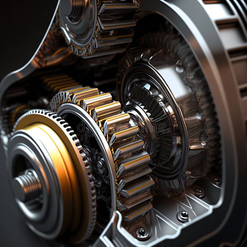 Car Transmission Closeup. Generative AI Stock Illustration