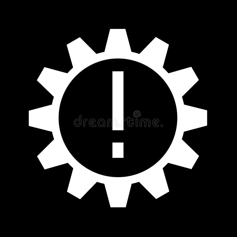 Car Transmission Error Warning System Vector Stock Vector