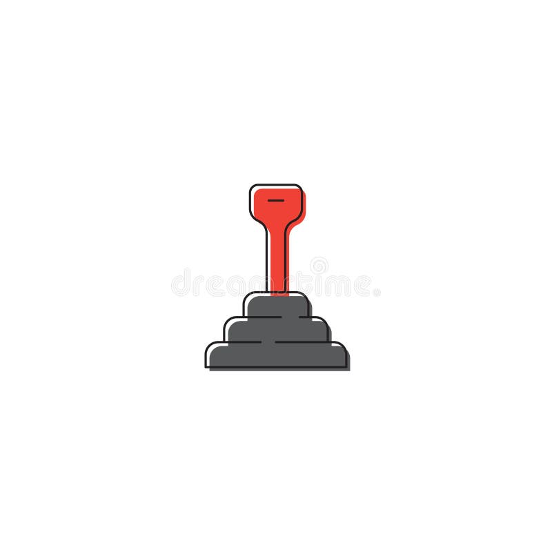 Car Transmission Vector Icon Symbol Isolated on White Background Stock